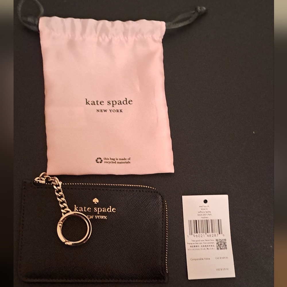 Kate Spade Madison Medium L-Zip Card Holder NWT